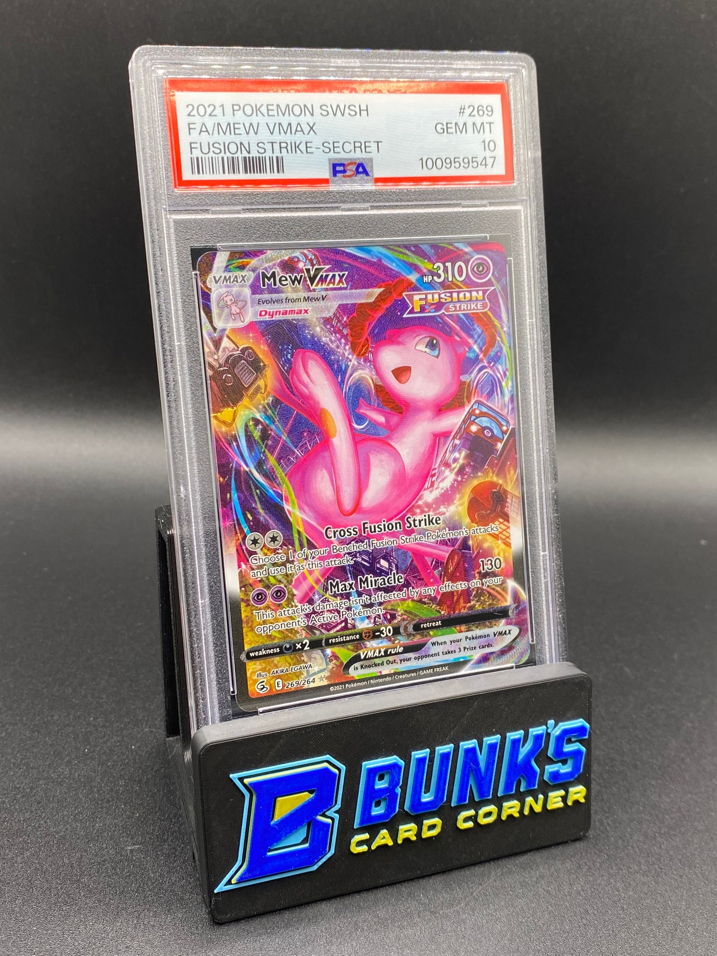 2021 Mew Vmax Alt Art Fusion Strike PSA 10
