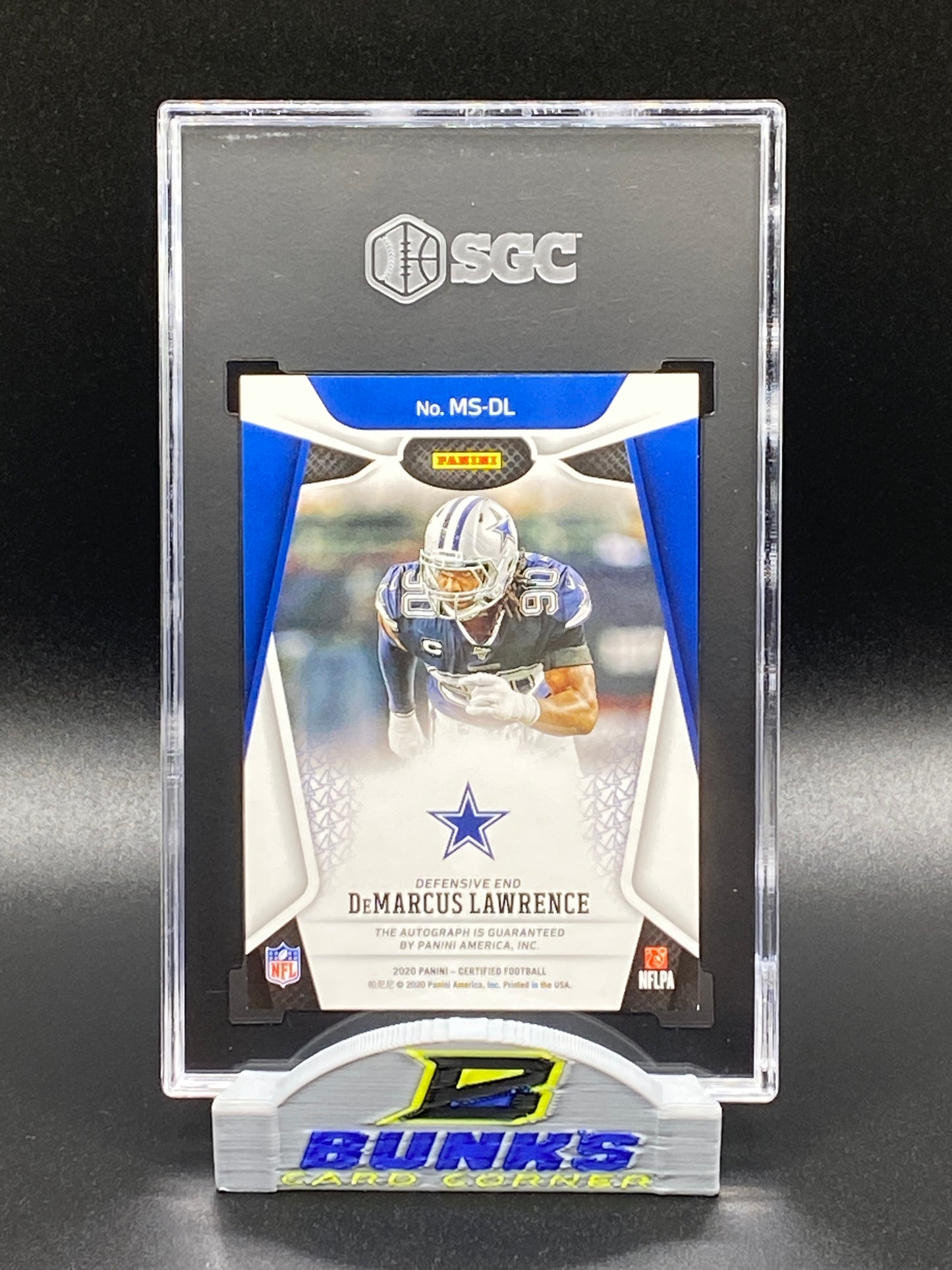 2020 DeMarcus Lawrence AUTOGRAPHED Mirror Purple 2/10 (Box A3)