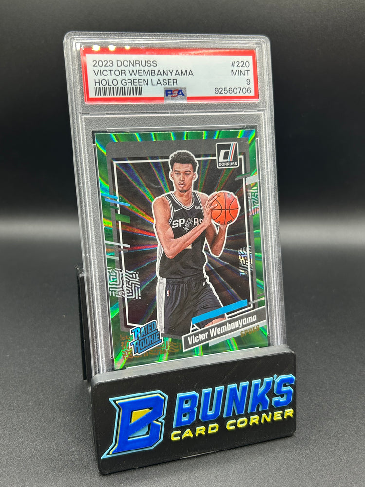 2023 Victor Wembanyama Donruss Holo Green Laser Rc PSA 9