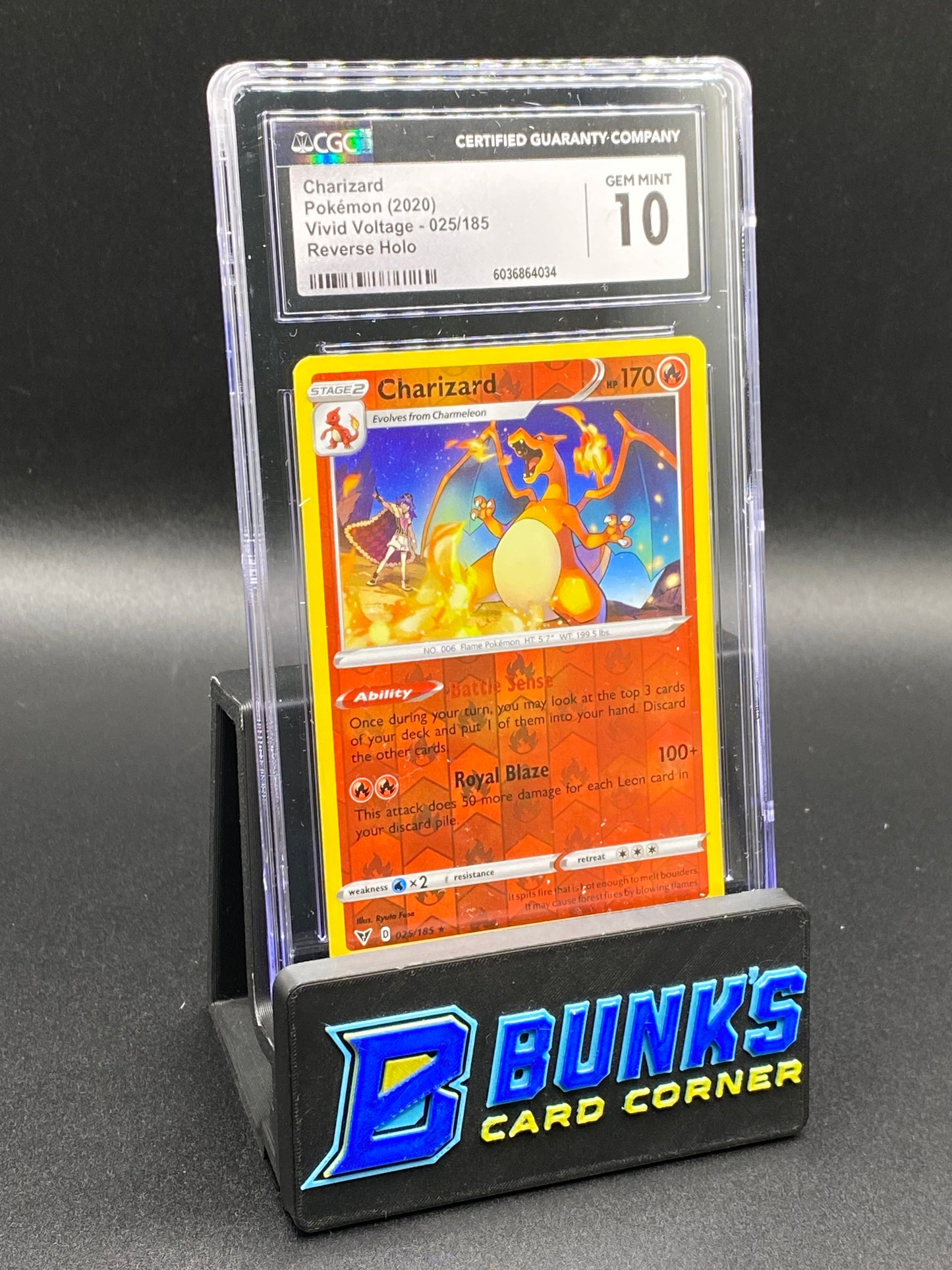 Charizard Reverse Holo Vivid Voltage CGC 10