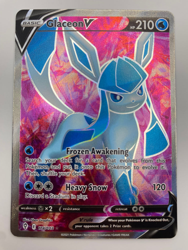 Glaceon V Full Art Evolving Skies NM