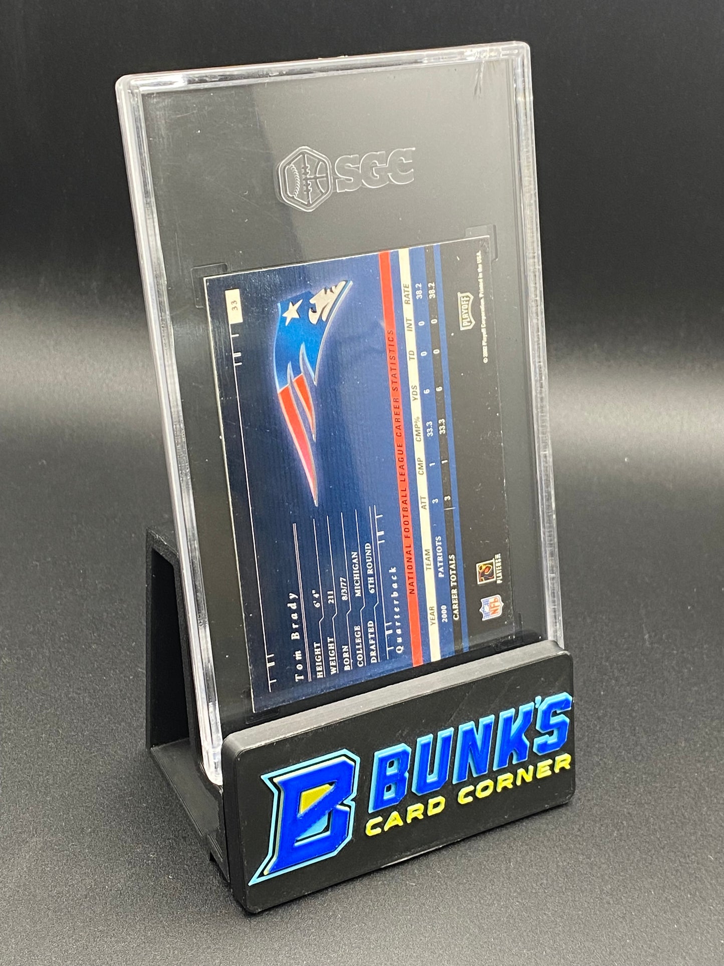 2001 Tom Brady Playoff Preferred Second Year SGC 8