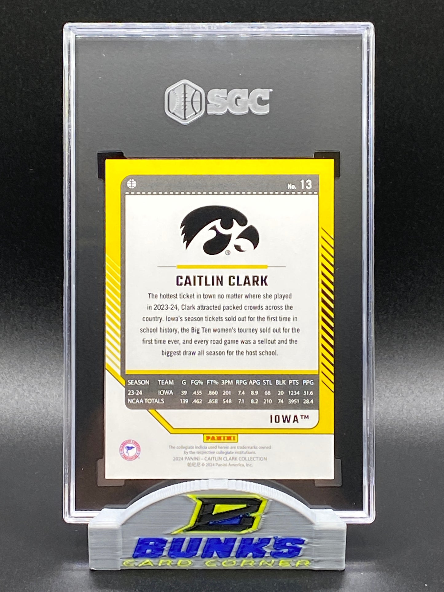2024 Caitlin Clark Vortex 24/399 SGC 10