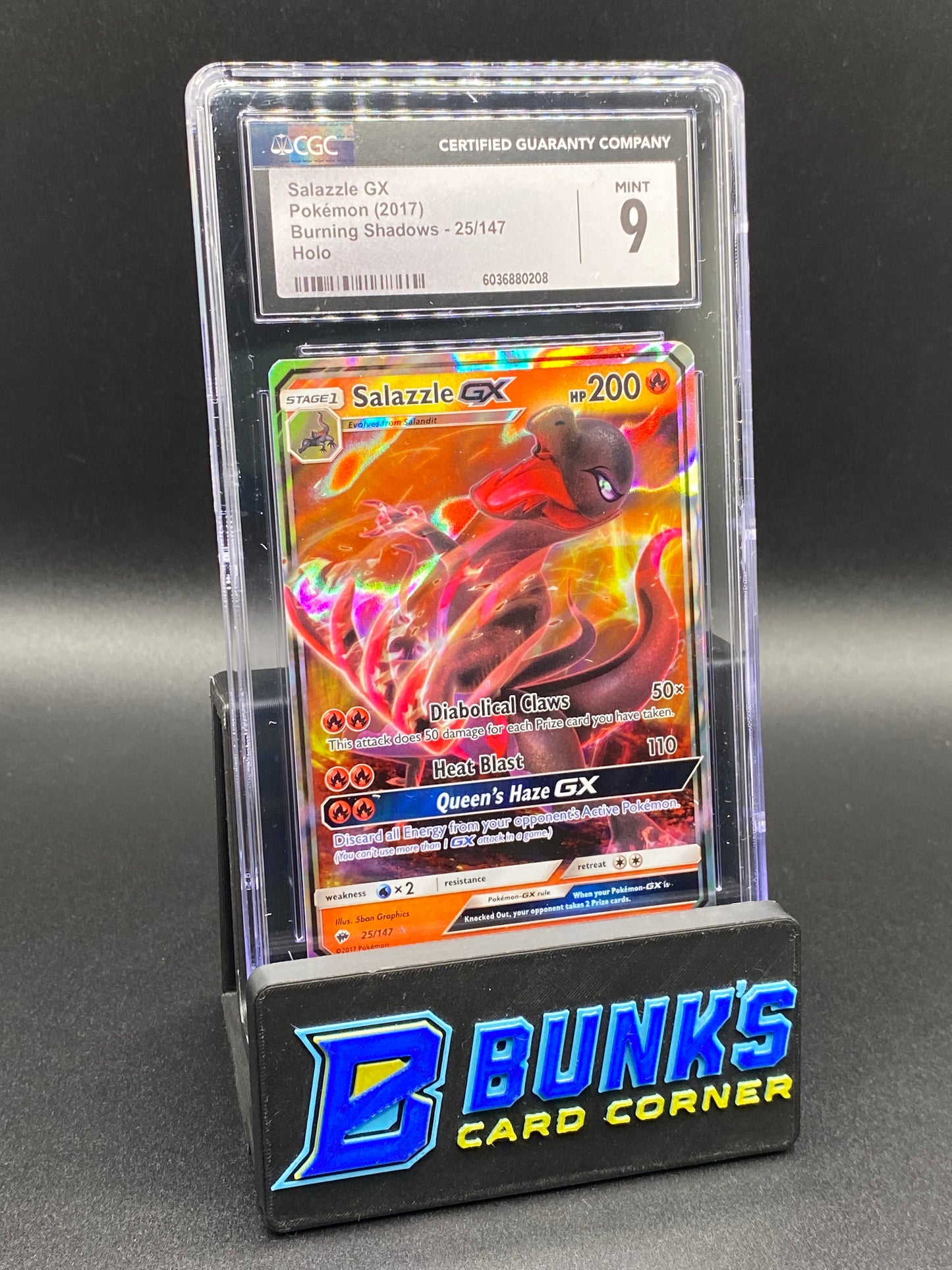 Salazzle Gx Burning Shadows CGC 9