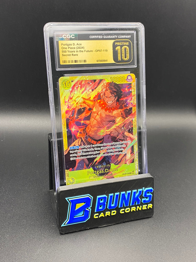 Portgas D. Ace Secret Rare OP07-119 CGC PRISTINE 10