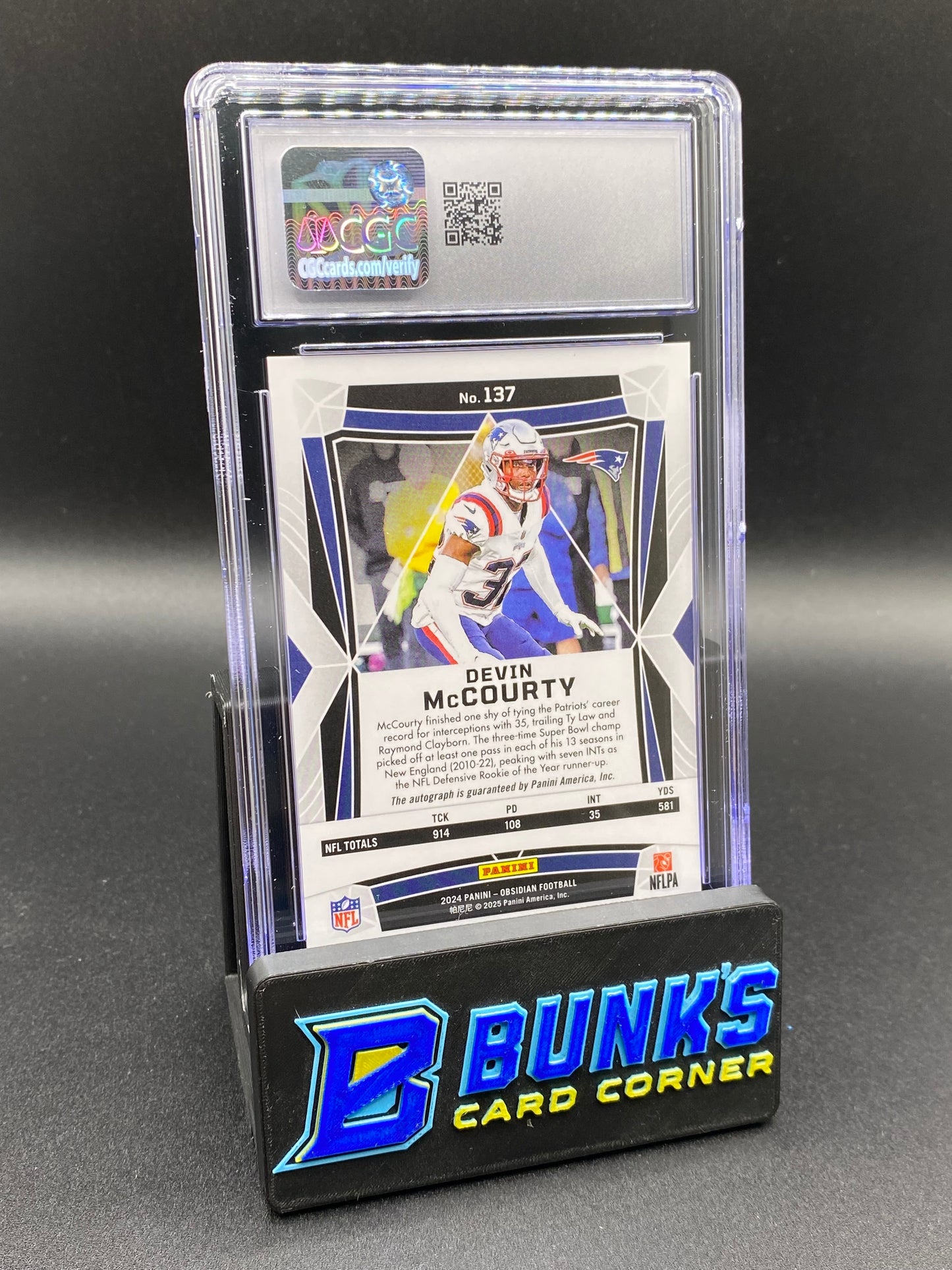 2024 Devin McCourty International Sig. CGC 10/10