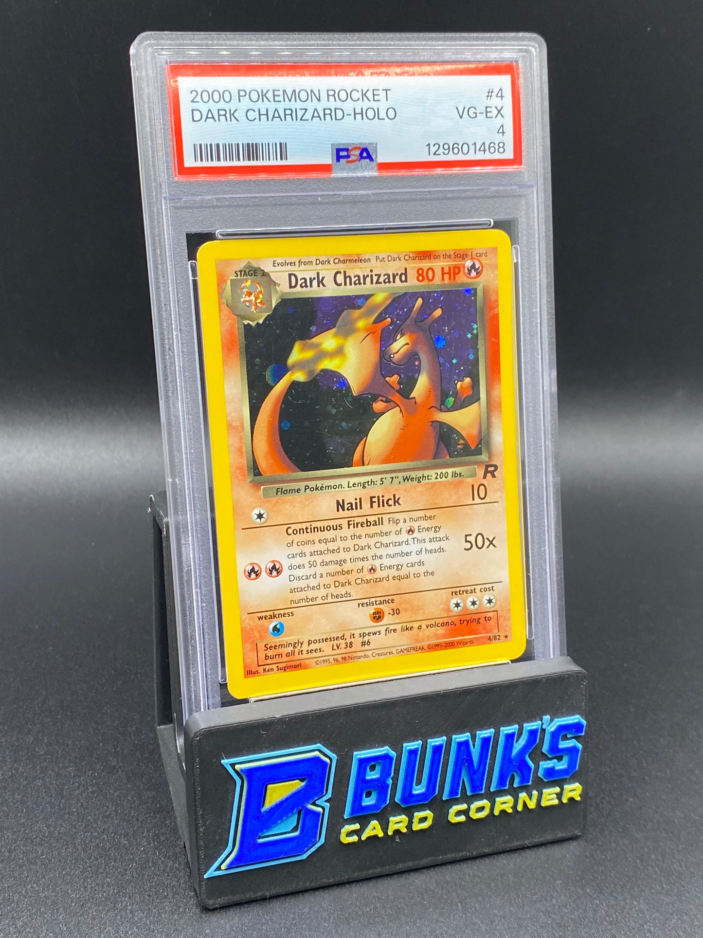Dark Charizard Holo Rocket PSA 4