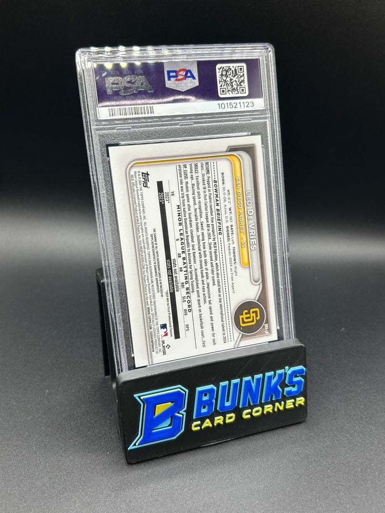 2024 Leo De Vries Bowman Chrome Blue Ref Prospects Auto 4/150 PSA 10