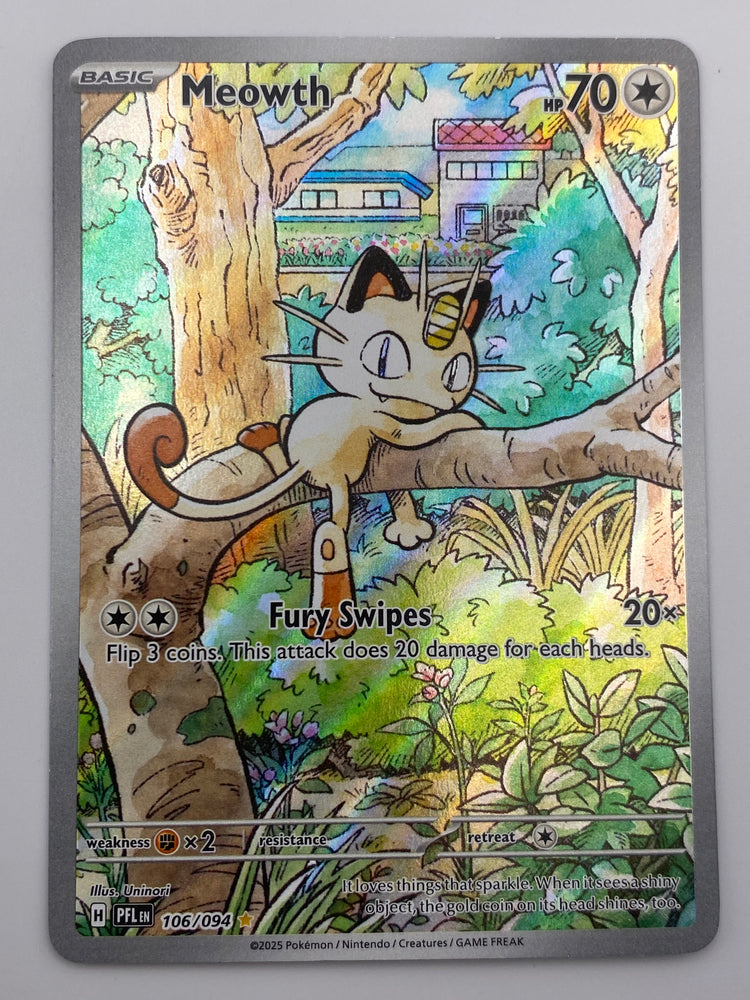 Meowth Illustration Rare Phantasmal Flames NM
