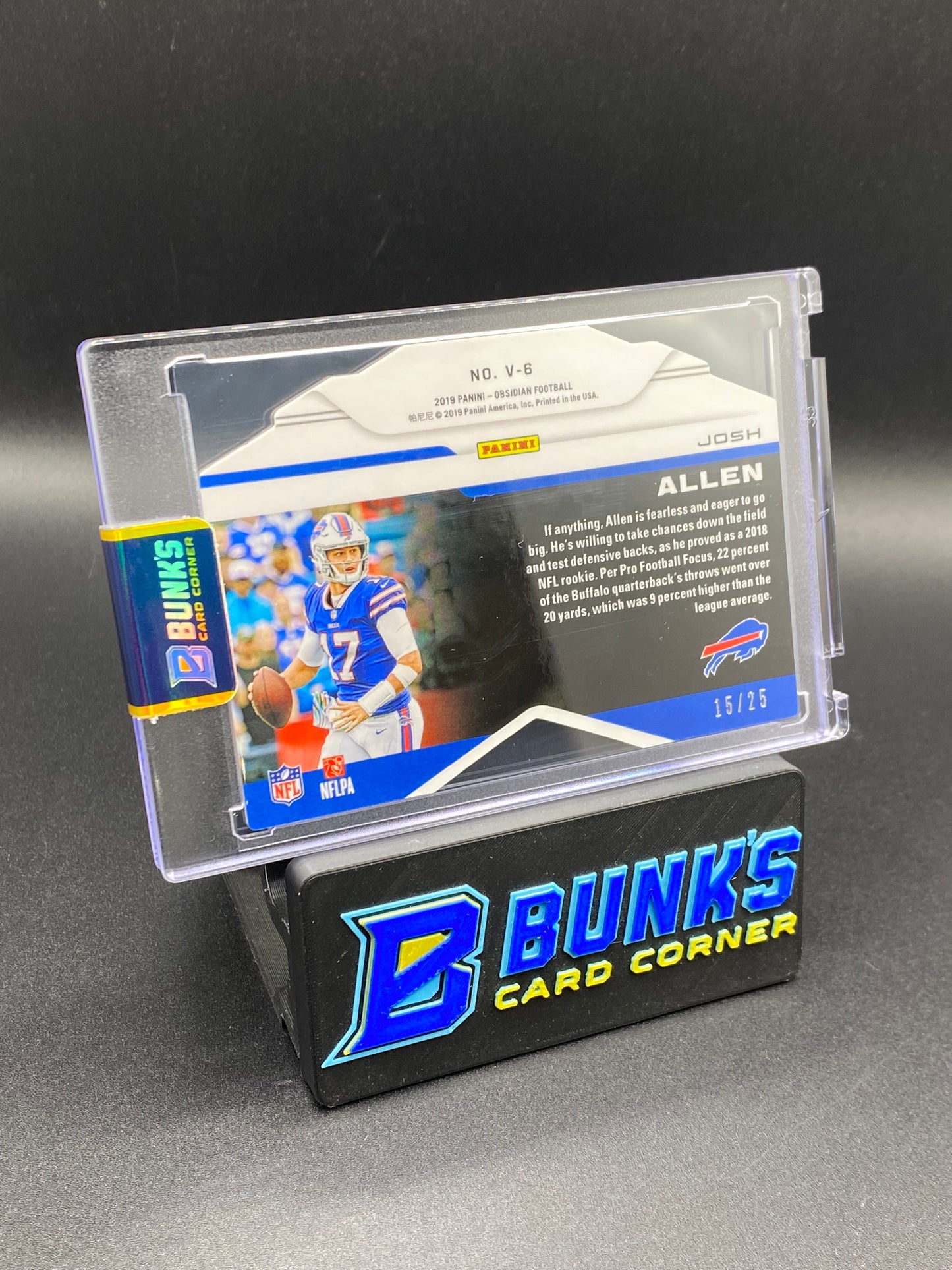 2019 Josh Allen Obsidian 15/25 Tri-Cut Vitreous