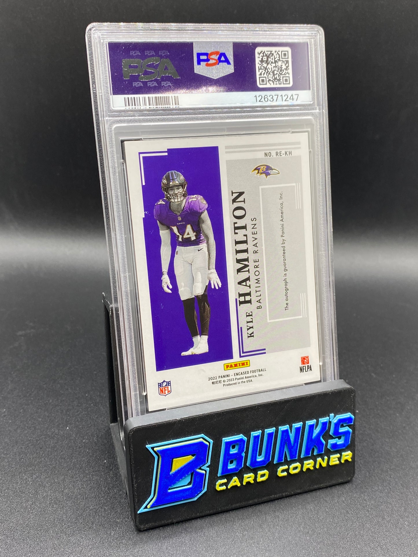 2022 Kyle Hamilton Rookie Endorsement Auto 19/25 PSA Auto 10