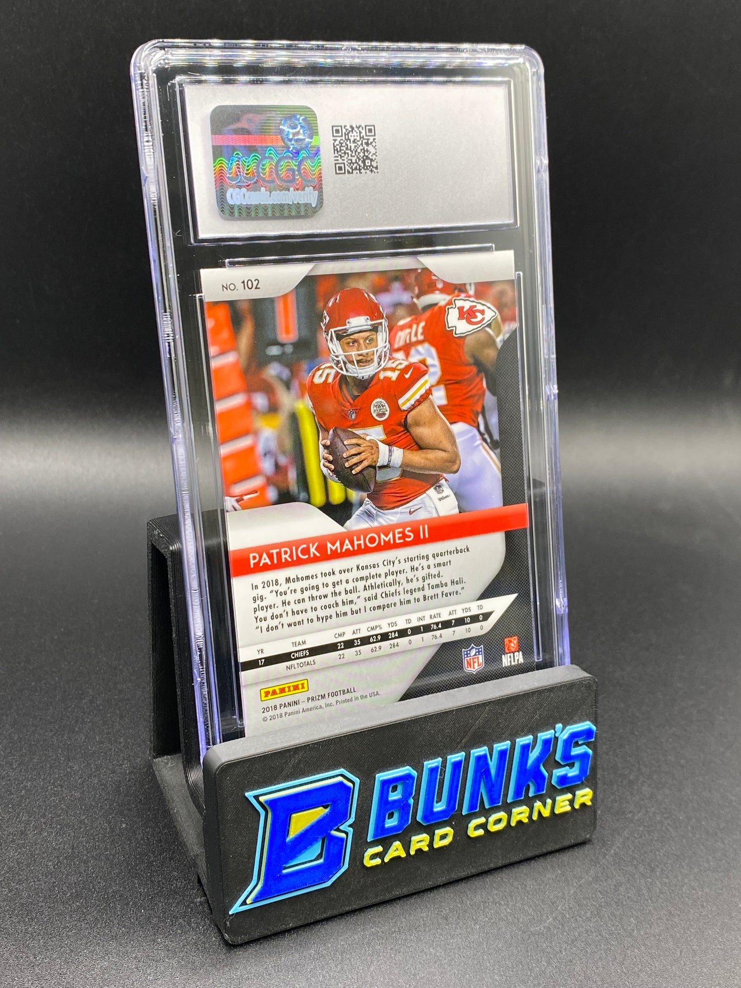 2018 Patrick Mahomes II Prizm CGC 10