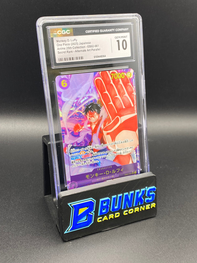 Monkey D. Luffy Secret Rare Alt Art Parallel EB02-061 CGC 10 Japanese