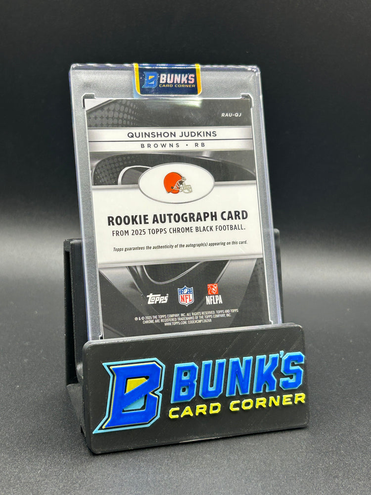 2025 Quinshon Judkins Topps Chrome Black Rose Gold Refractor Rc Auto 15/15 Bookend