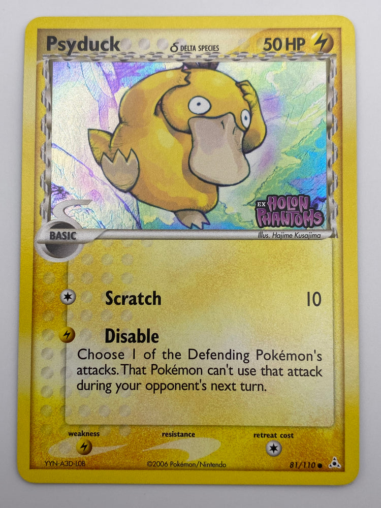 Psyduck Reverse Holo Holon Phantoms Stamped LP-NM