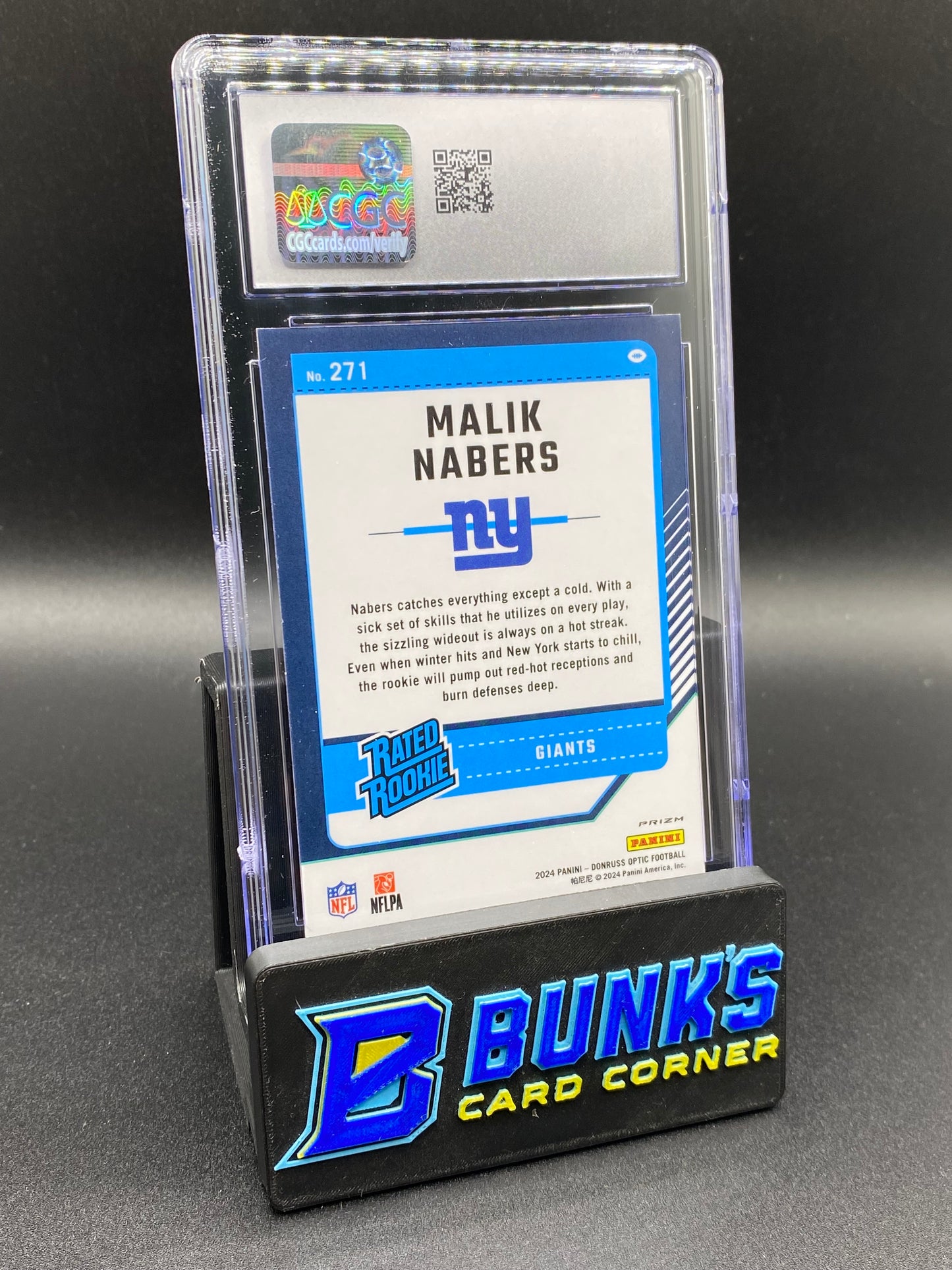 2024 Malik Nabers Red Mojo CGC 10 Rc