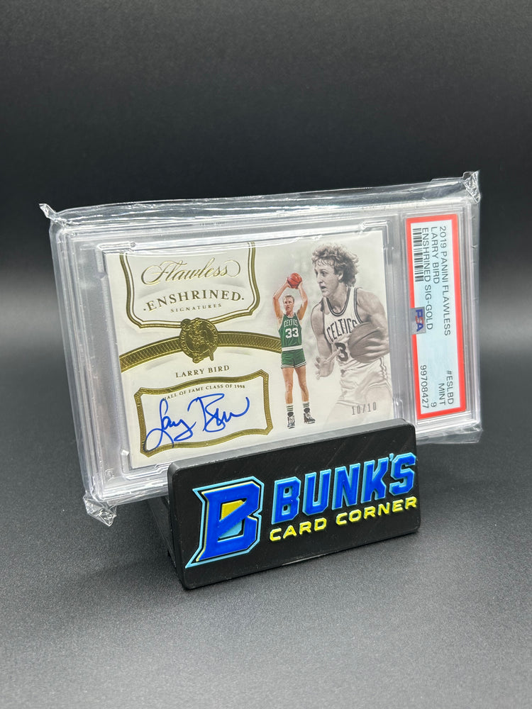 2019 Larry Bird Panini Flawless Enshrined Sig-Gold Auto 10/10 Bookend HOF