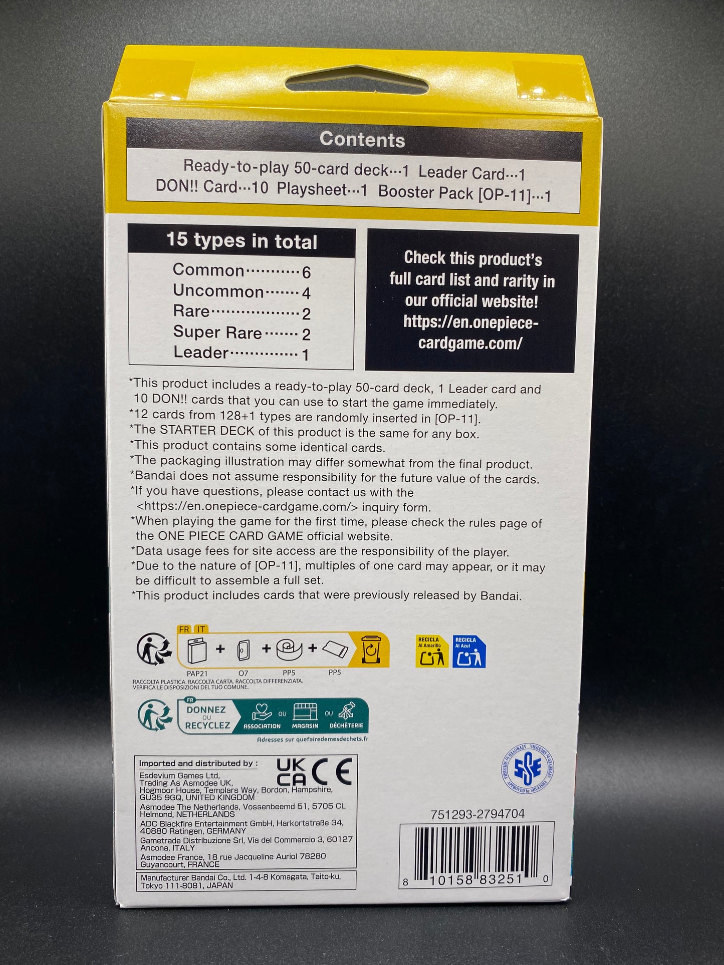 One Piece Starter Deck Green Yellow Yamato