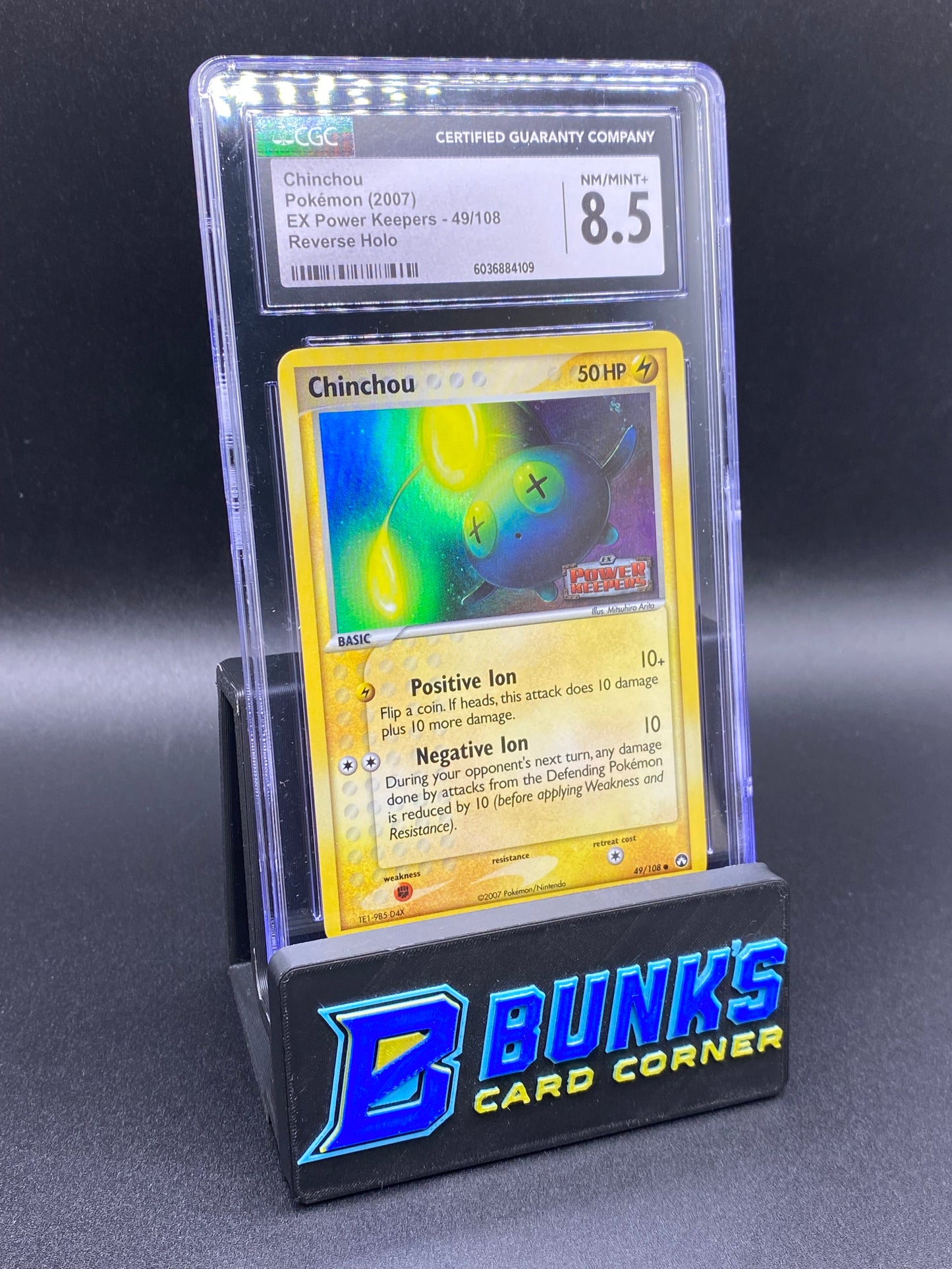 Chinchou Reverse Holo Power Keepers CGC 8.5