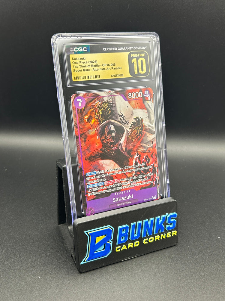 Sakazuki Super Rare Parallel OP16-065 CGC Pristine 10