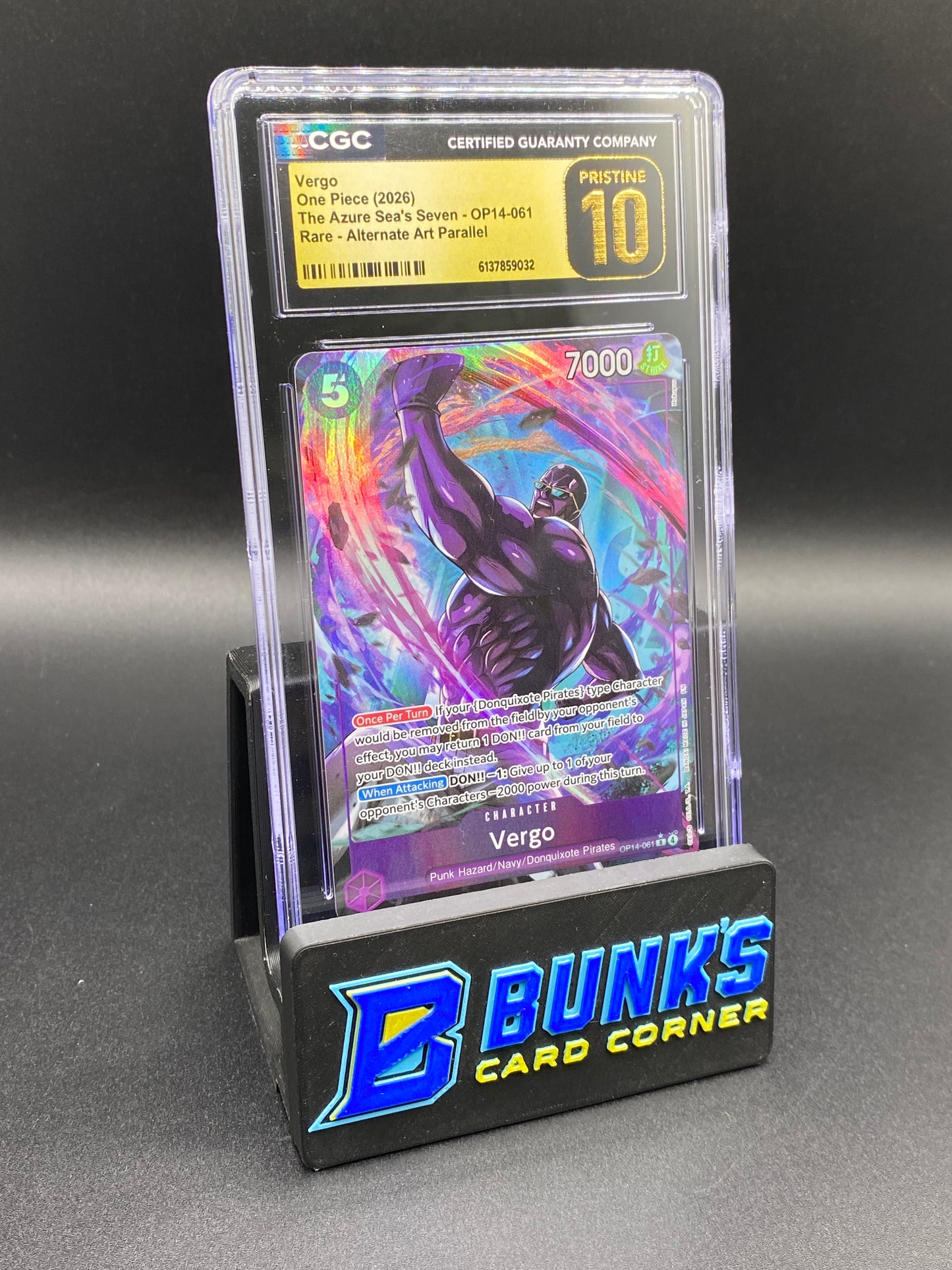 Vergo Rare Alt Art OP14-061 CGC PRISTINE 10