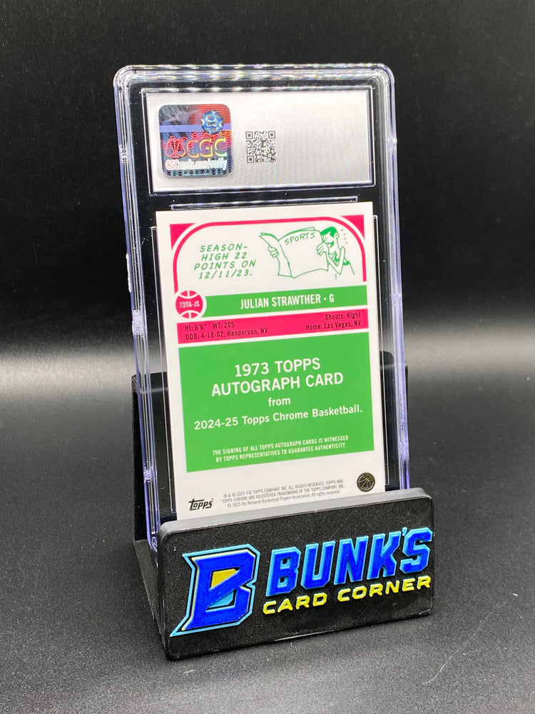 2024-25 Julian Strawther Orange Auto 4/25 CGC 10/10