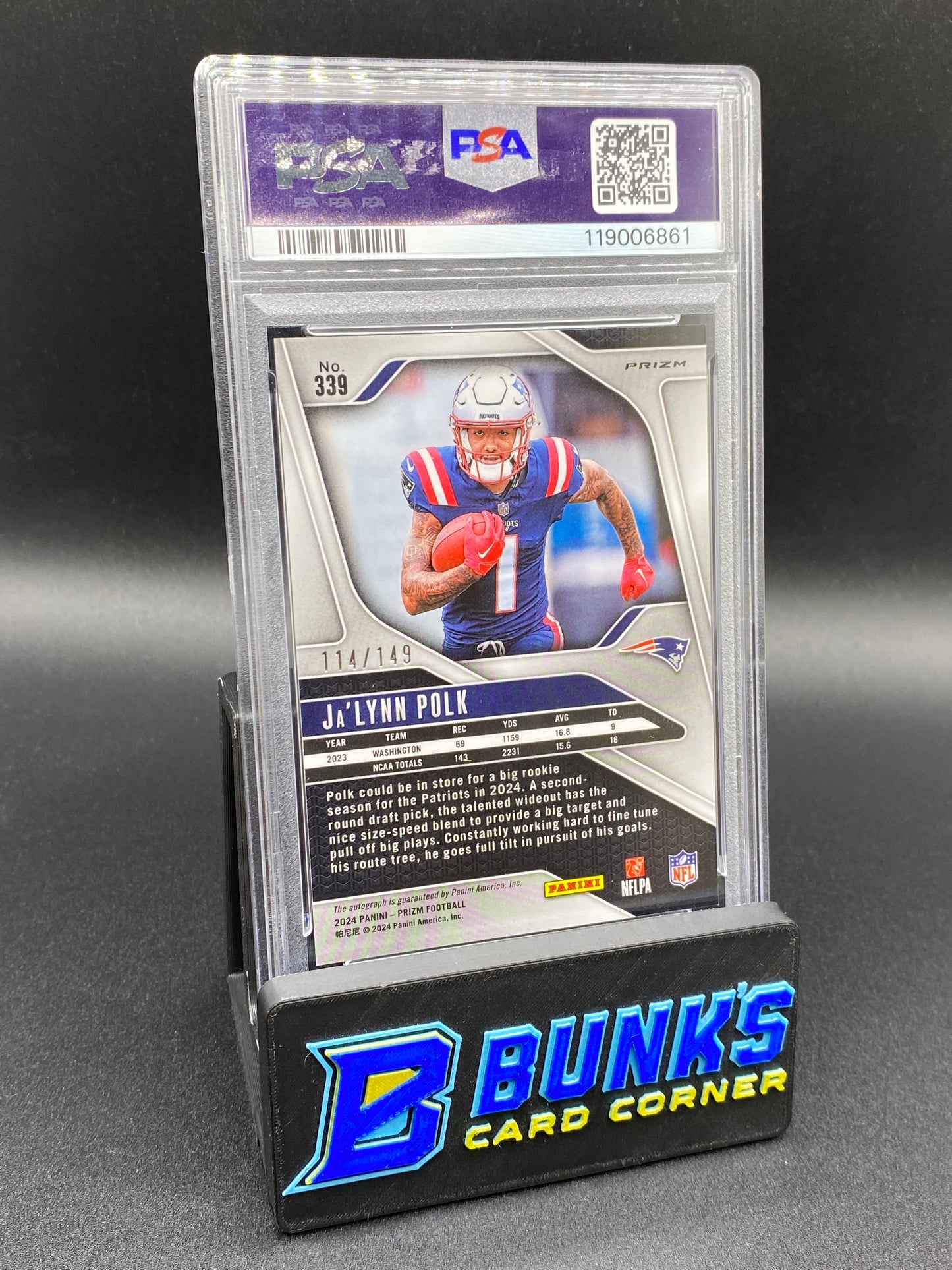 2024 Ja'Lynn Polk Auto Red Wave 114/149 PSA 10