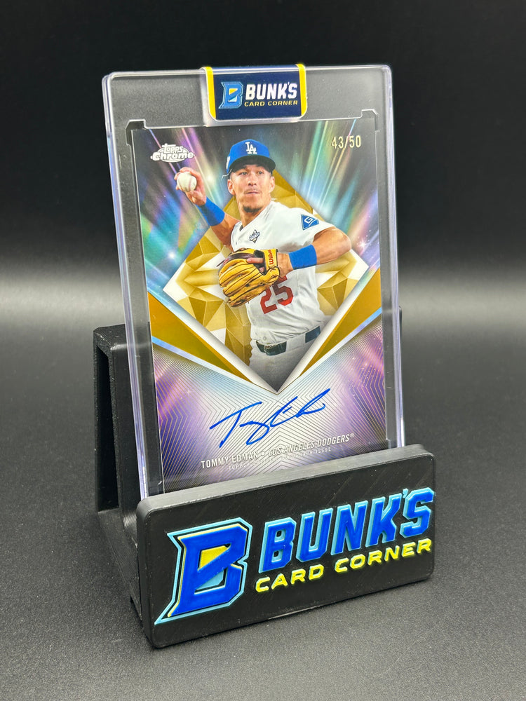 2026 Tommy Edman Topps Chrome 75 75th Diamond Auto Card 43/50 On Card Auto