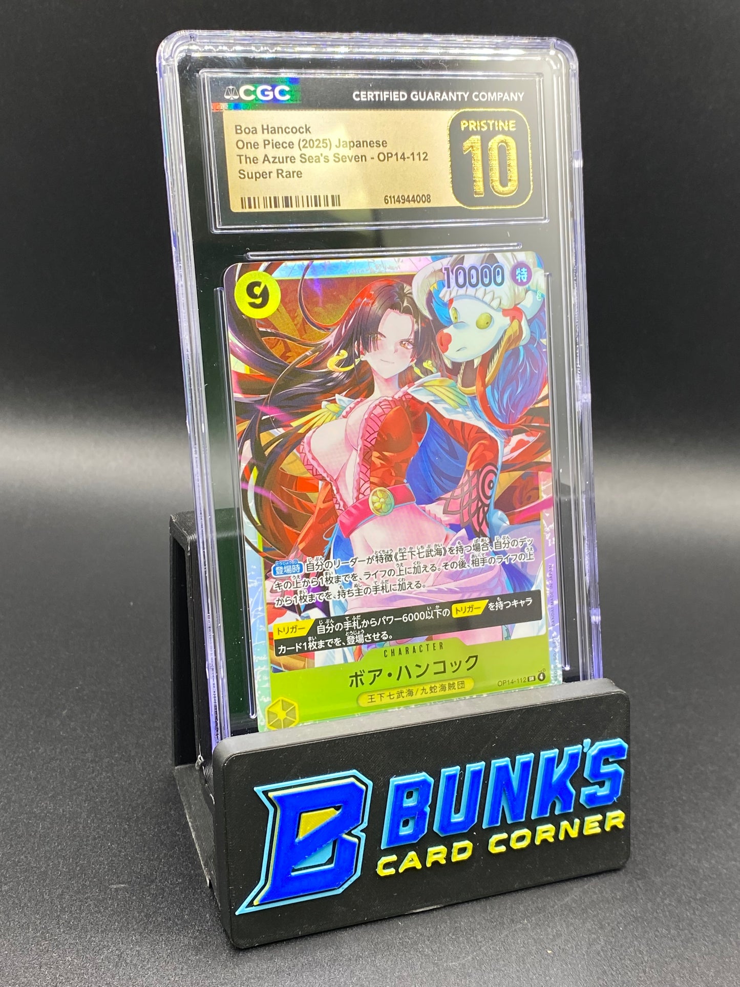 Boa Hancock Super Rare OP14-112 The Azure Sea's Seven CGC PRISTINE 10 Japanese