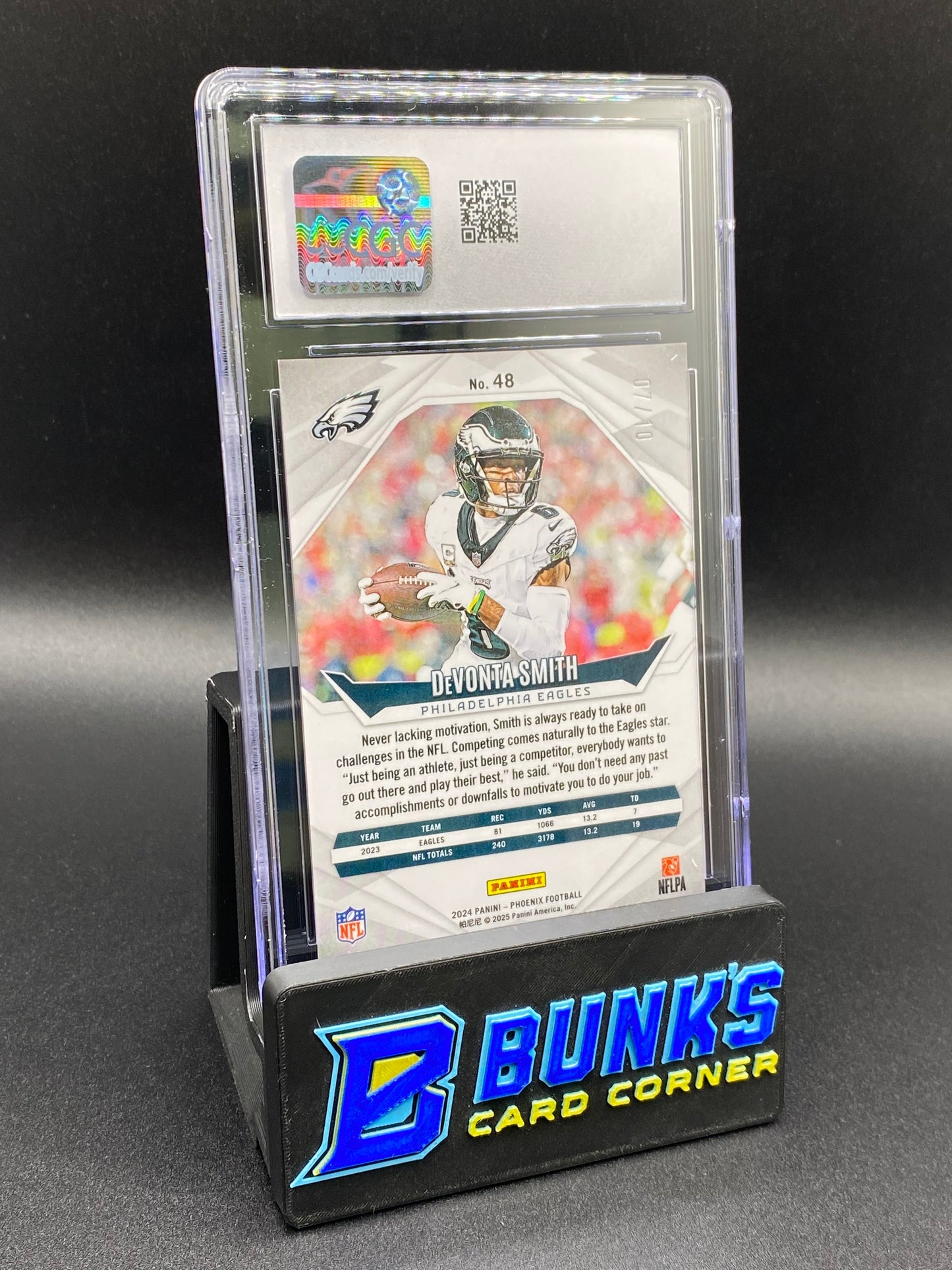 2024 DeVonta Smith Gold Phoenix 7/10 PSA 10
