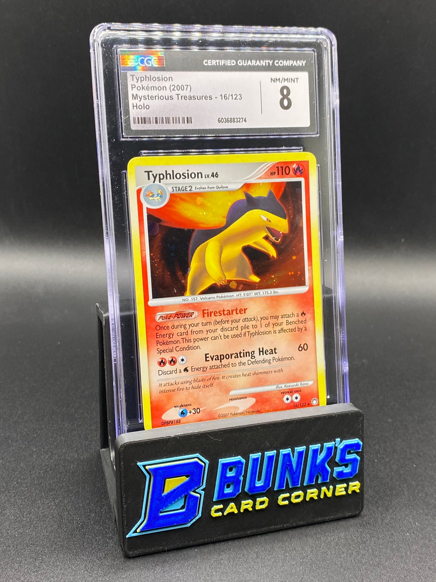 Typhlosion Holo Mysterious Treasures CGC 8