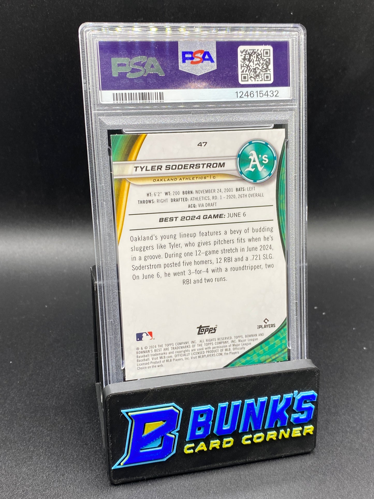 2024 Tyler Soderstrom Green Ref. 23/99 PSA 9 Rc