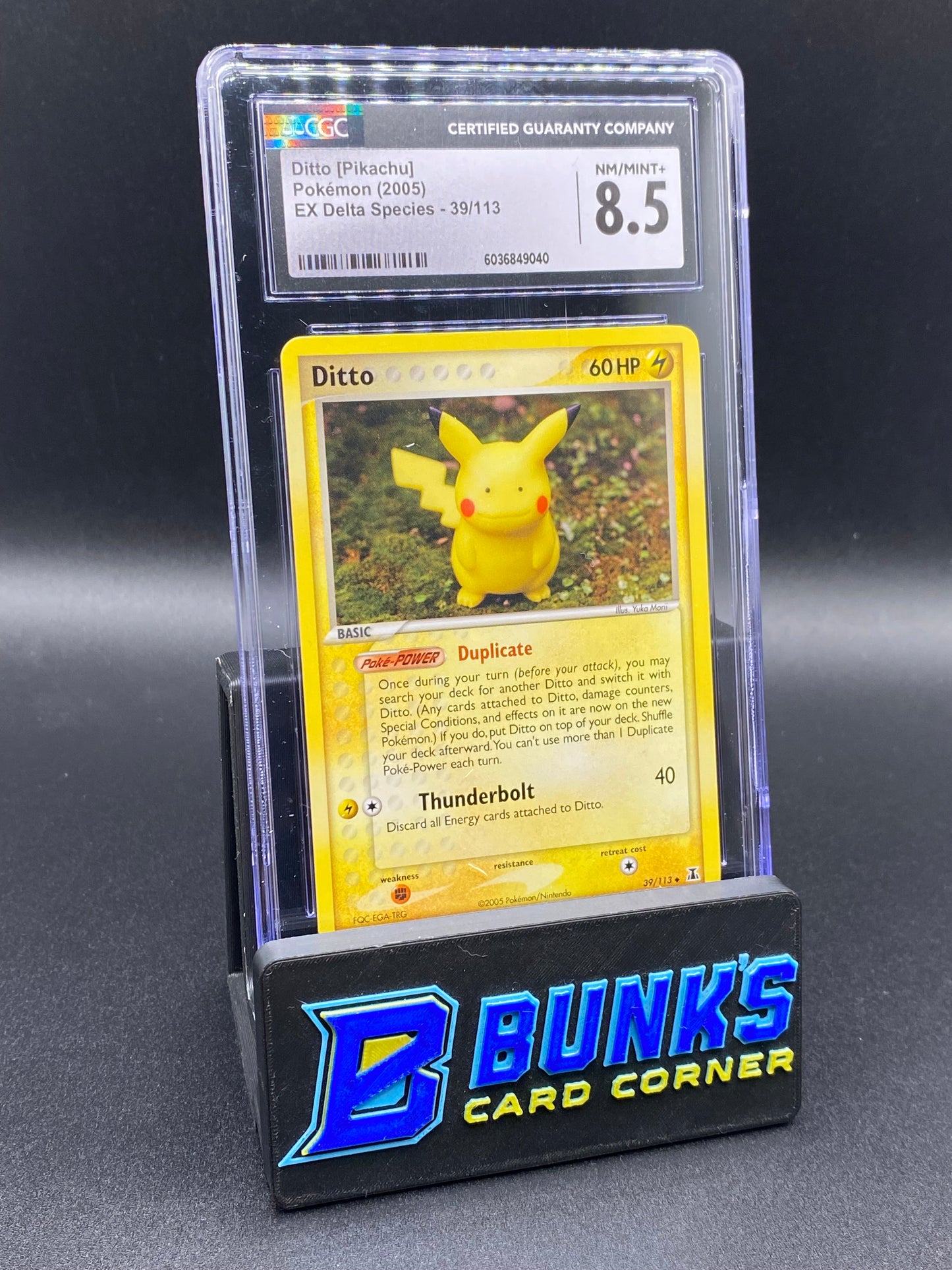 Pikachu Ditto Claymation Ex Delta Species CGC 8.5