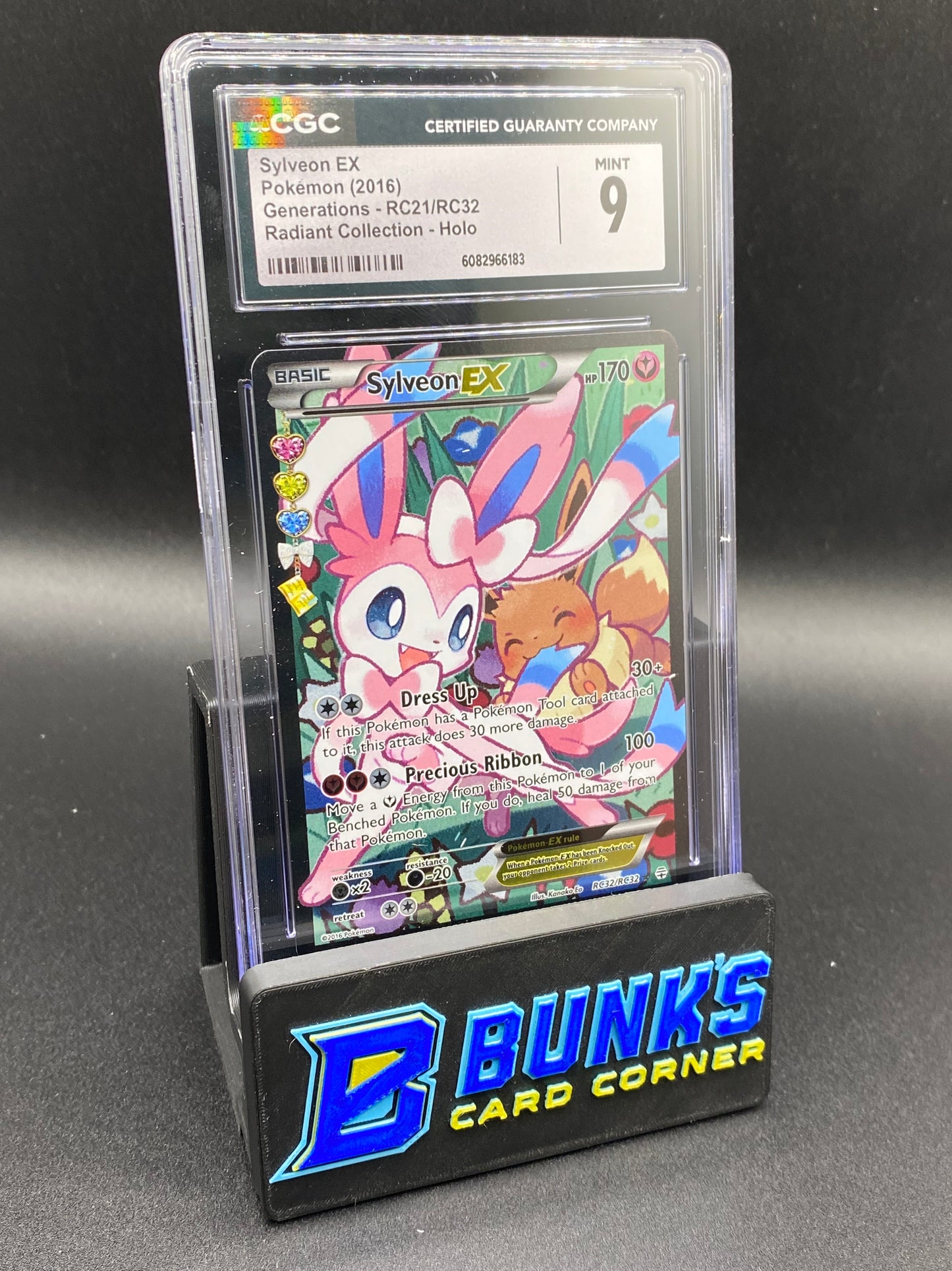 Sylveon ex Radiant Collection ERROR Mislabel (RC32) CGC 9