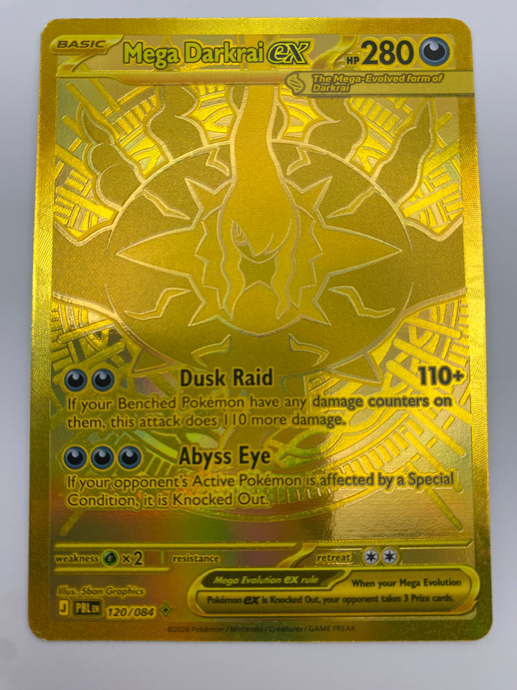 Mega Darkrai Ex Gold Hyper Rare Pitch Black VLP
