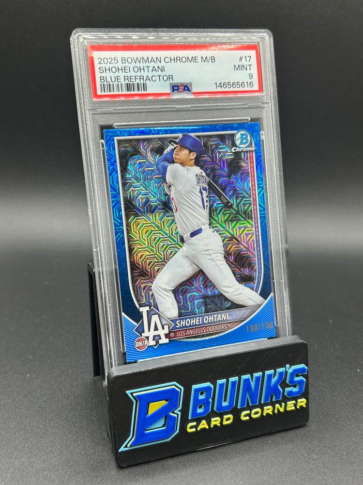 2025 Shohei Ohtani Bowman Chrome M/B Blue Refractor 138/150 PSA 9