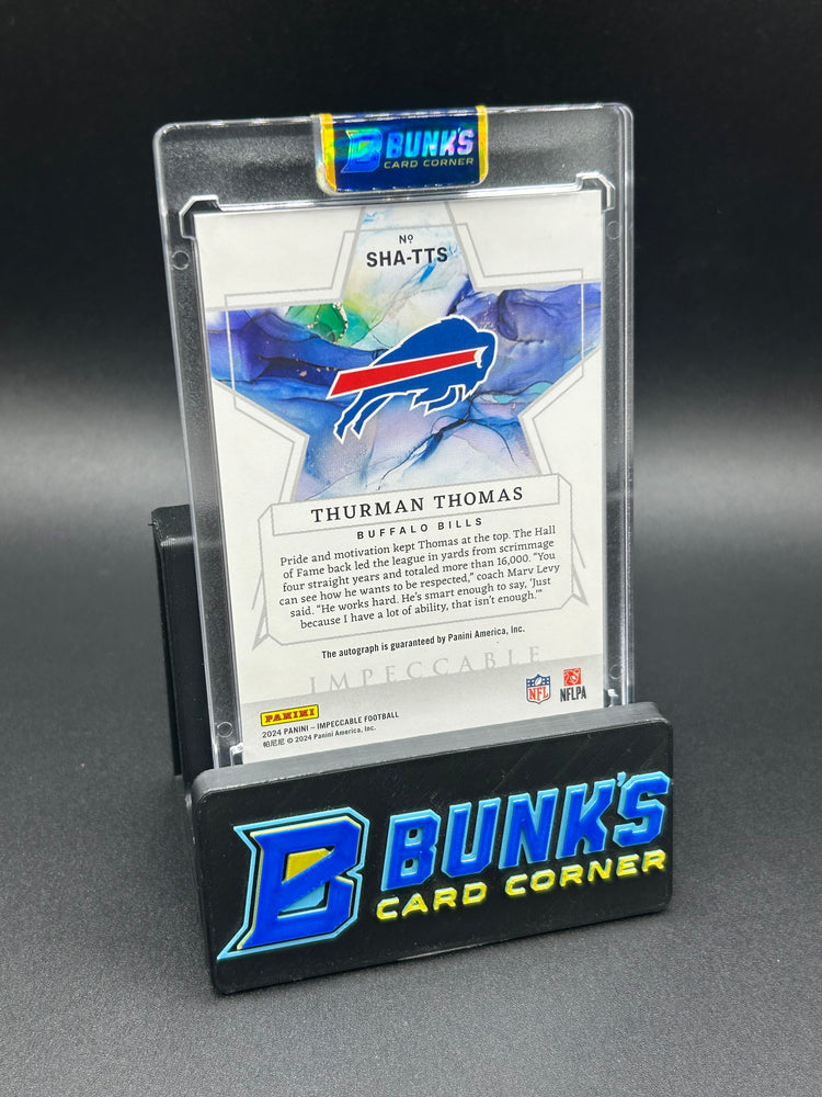 2024 Thurman Thomas Panini Impeccable Stars of the Hall On Card Auto 11/99