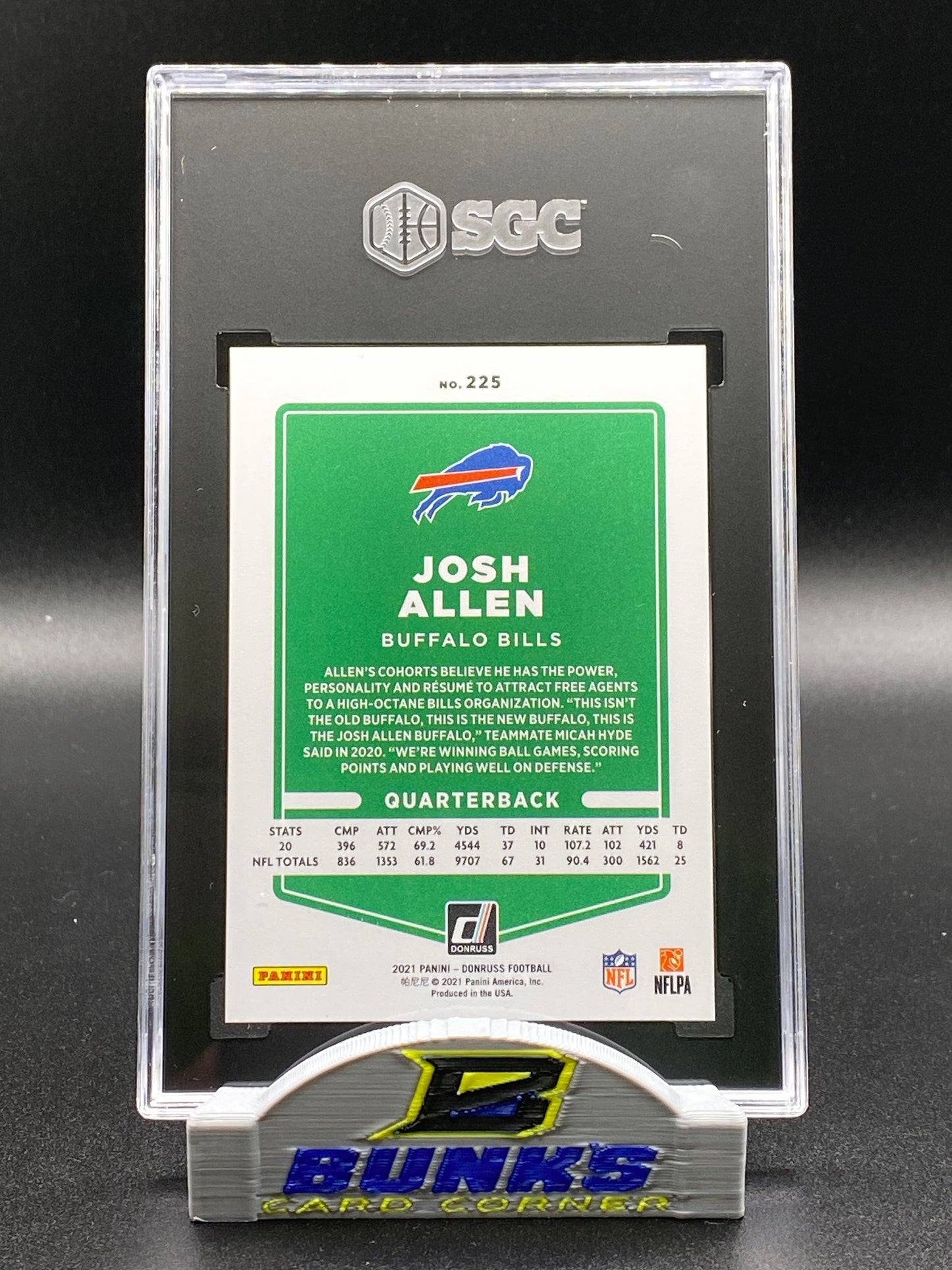 2021 Josh Allen No Helmet Premium Press Proof SGC 10 (Box 16)