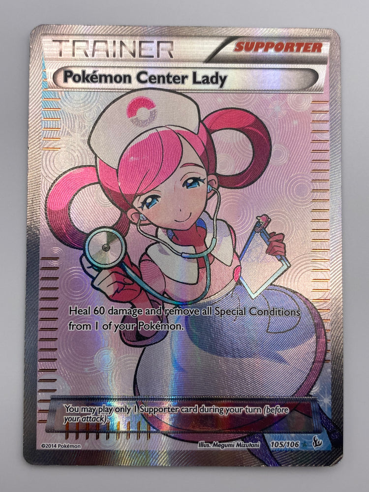 Pokemon Center Lady Full Art Trainer Flashfire MP