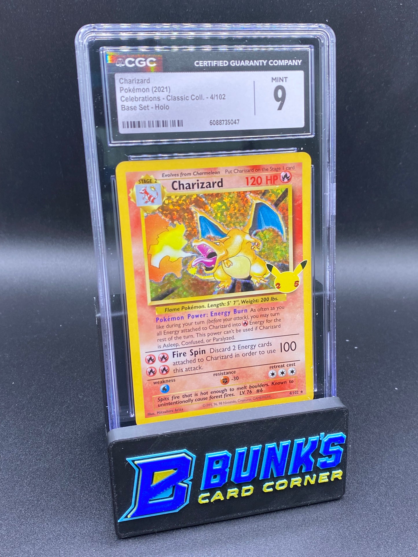 Charizard holo Celebrations CGC 9