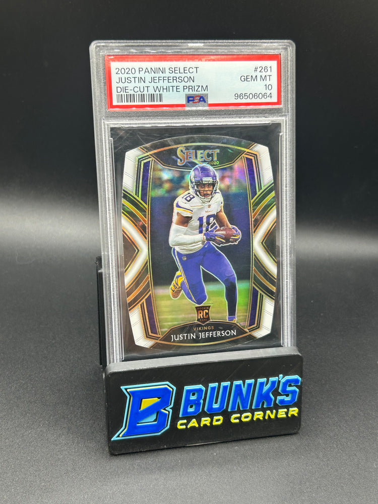 2020 Justin Jefferson Die Cut White Prizm PSA 10 RC