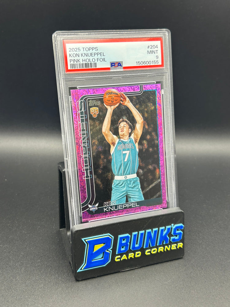 2025 Kon Knueppel Topps Pink Holo Foil Rc PSA 9