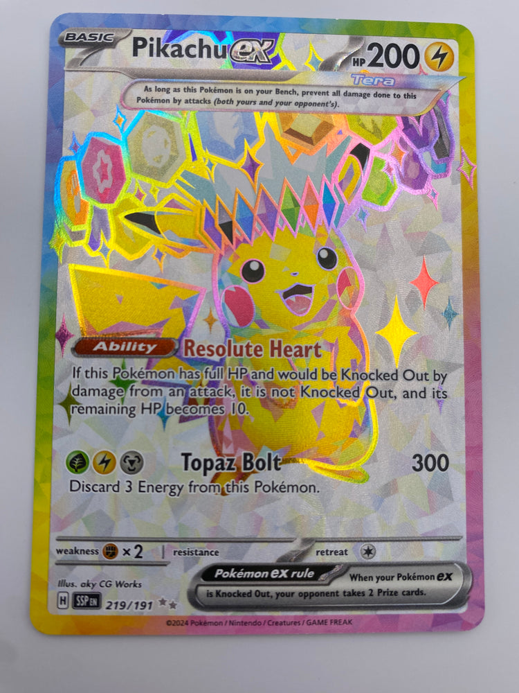 Pikachu Ex Full Art Surging Sparks NM