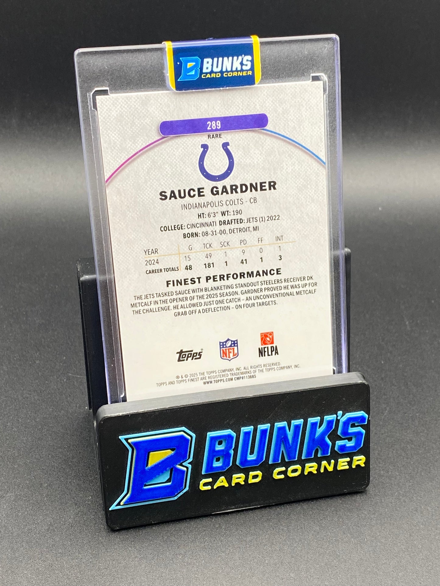 2025 Sauce Gardner Topps Finest 5/10 Rare Variant