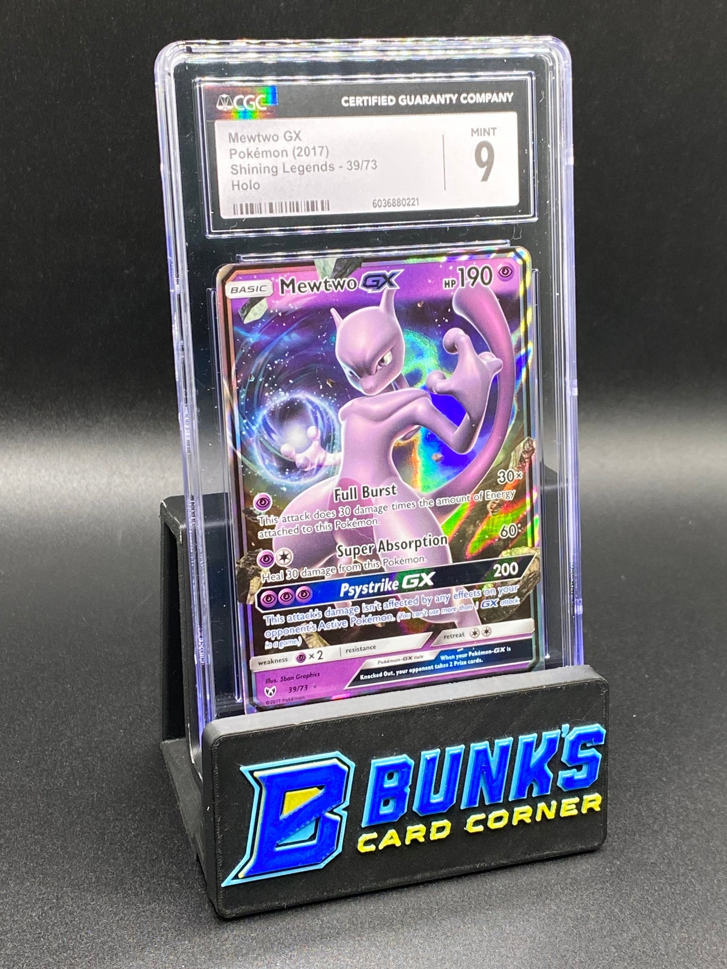 Mewtwo Gx Shining Legends CGC 9