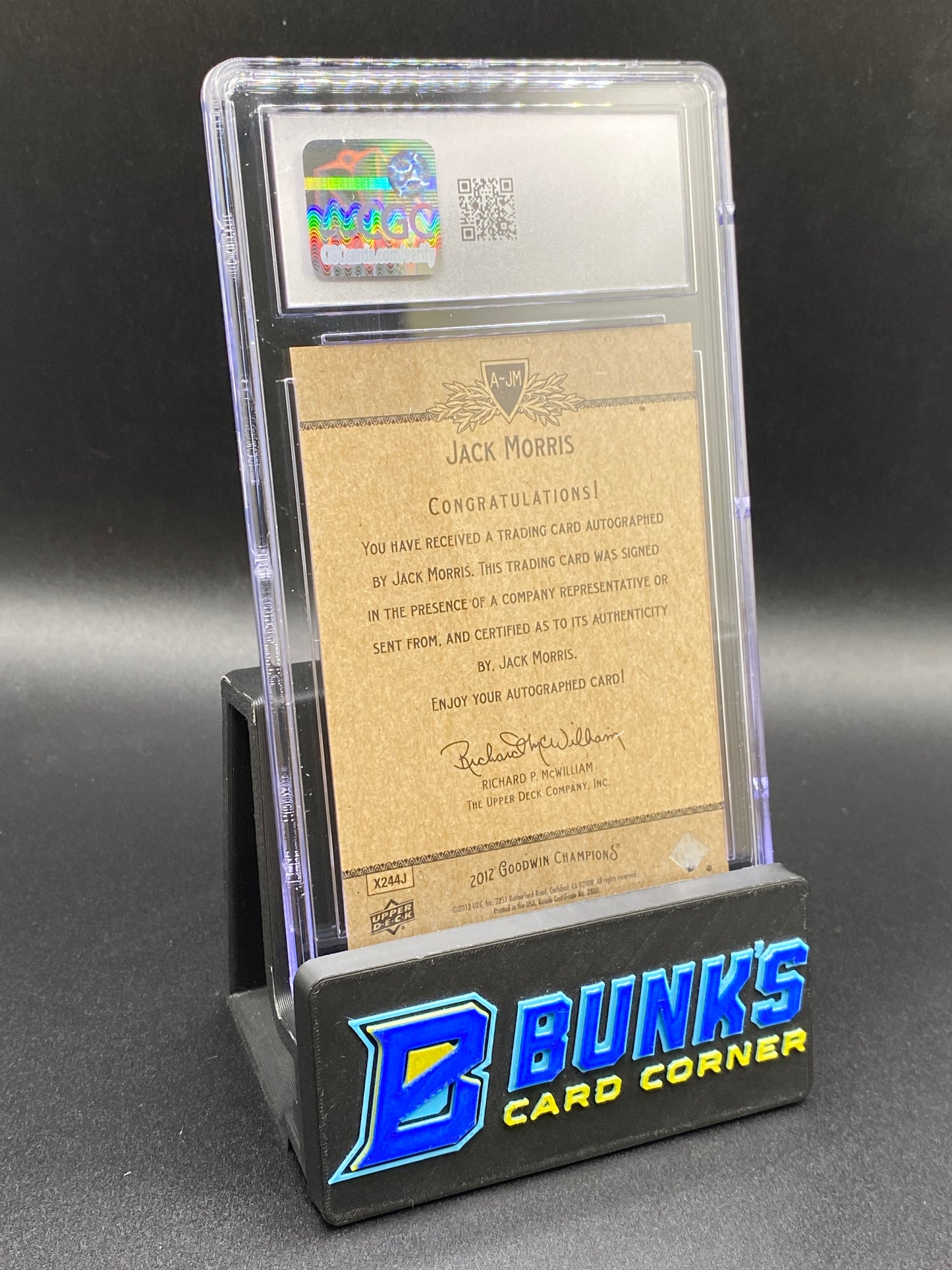 2012 Jack Morris Auto Goodwin Champions CGC 10/10