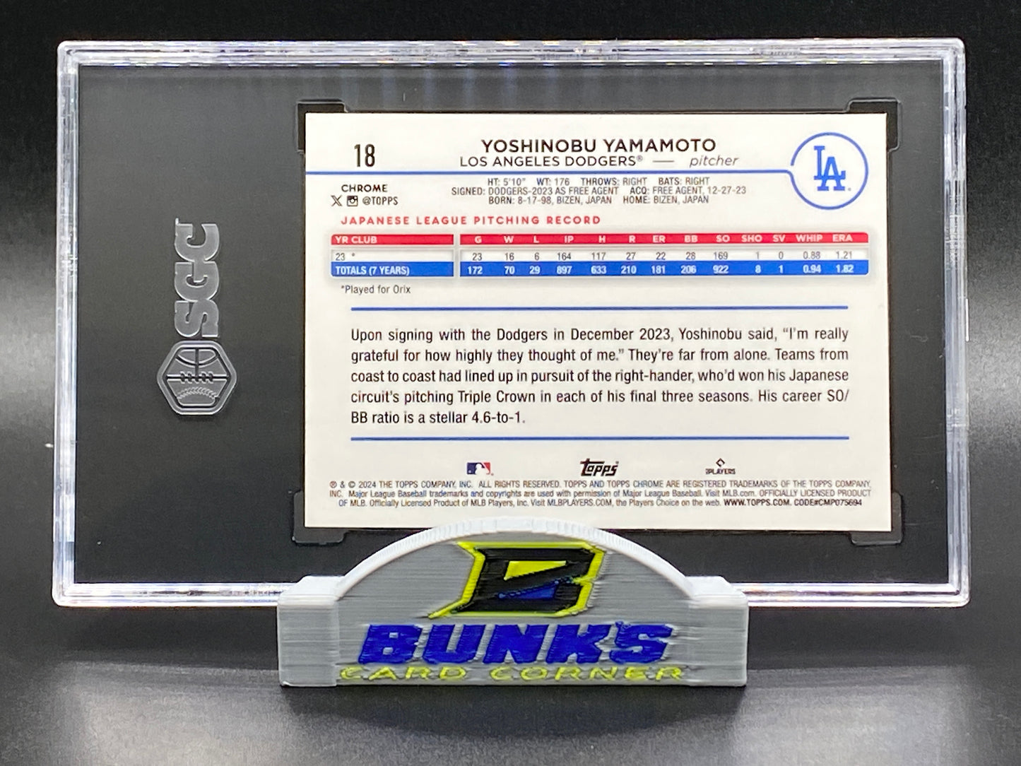 2024 Yoshinobu Yamamoto Rookie Card XFractor (Box B11)