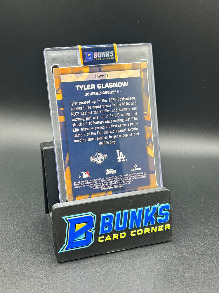 2025 Tyler Glasnow Topps Chrome World Series Champions 38/50
