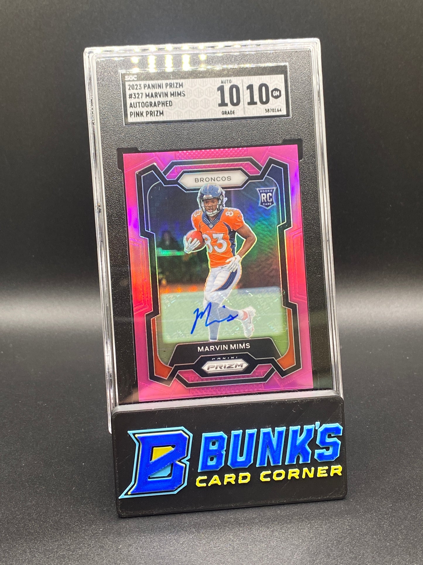 2023 Marvin Mims Auto Pink Prizm SGC 10/10