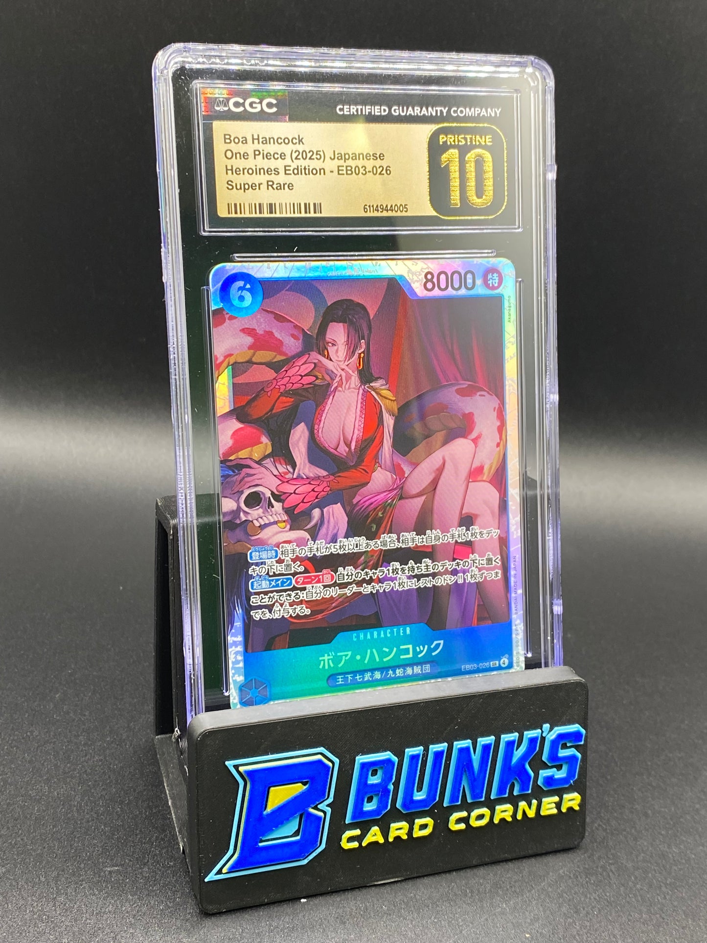 Boa Hancock Super Rare EB03-026 Heroines Edition CGC PRISTINE 10 Japanese